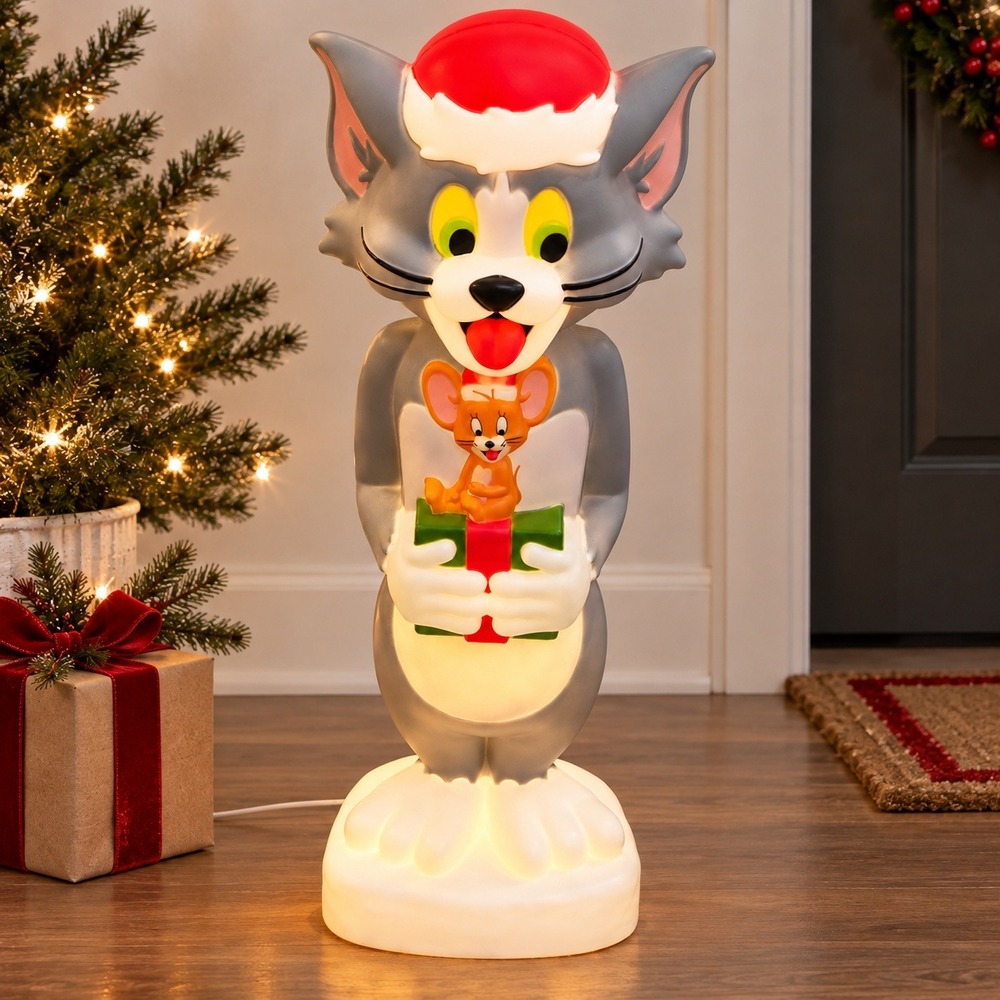 Warner Bros Tom and Jerry Christmas Blow Mold 32 inch Indoor Outdoor Decor 2026